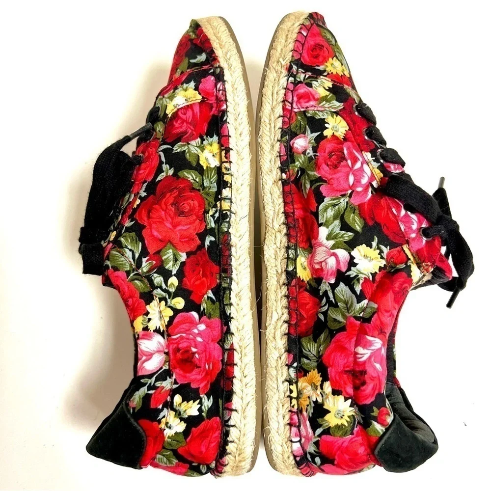 Yellow Box Enchanted Floral espadrilles Sneakers Womans 9M Boho cottagecore